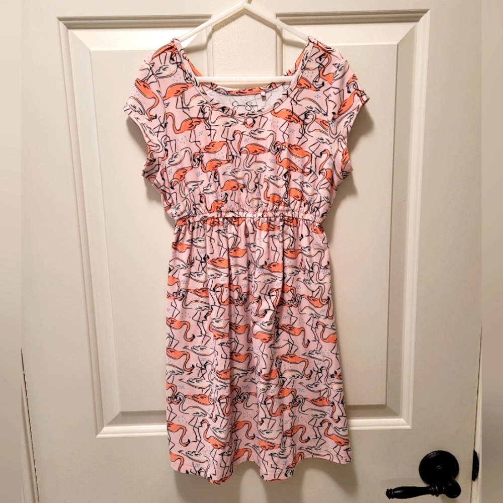 Adorable Girl's Jessica Simpson Flamingo dress - S
